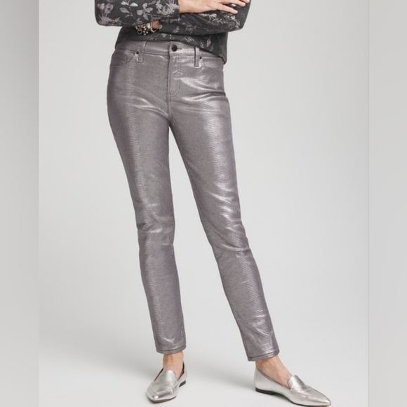 CHICO Metallic Silver Jeans - Picture 7 of 7